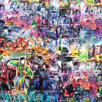 French Terry Panel ca. 100cm Graffiti